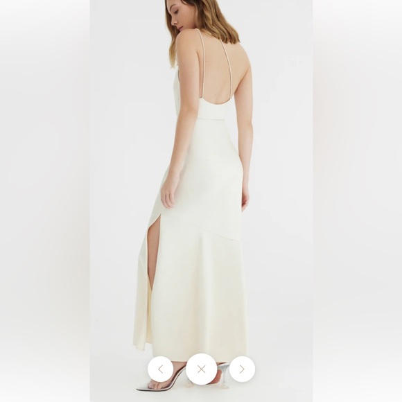 Significant Other “buttercream” one shoulder silky slip dress. NWT - Picture 2 of 3